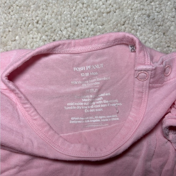 Posh Peanut Pink Ruffle Bodysuit - Picture 2 of 6